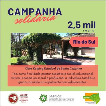 Campanha de Solidariedade – Terceira Entidade Beneficiada (Obra Kolping)