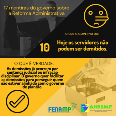 10. Mentira do governo sobre a Reforma Administrativa