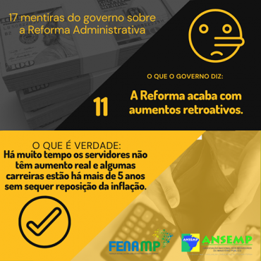 11. Mentira do governo sobre a Reforma Administrativa