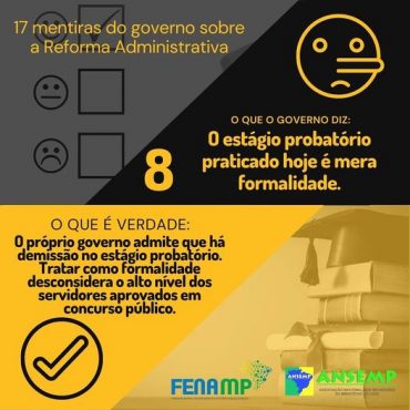 8. Mentira do governo sobre a Reforma Administrativa