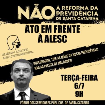 DIA DE LUTA CONTRA A REFORMA DA PREVIDÊNCIA